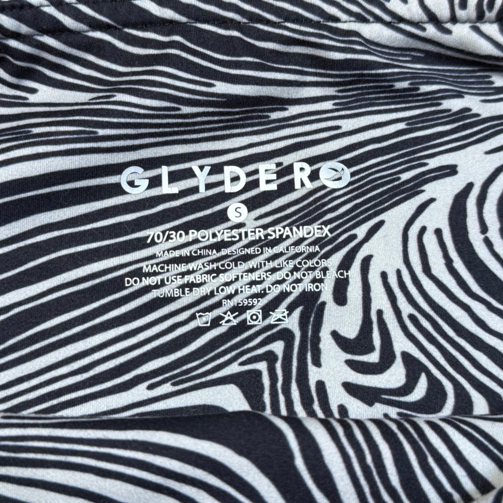 Glyder Womens High Rise Optical Swirl Print Leggings Black White Size S Active - Picture 3 of 6